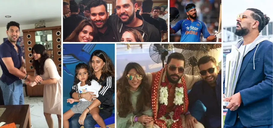 Ritika Sajdeh and Yuvraj Singh