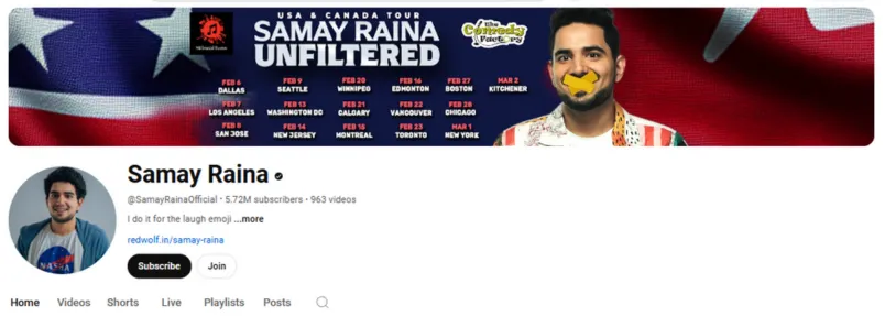 Samay Raina Youtuber